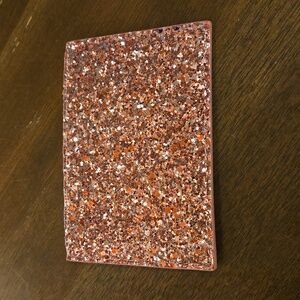 New Kate Spade card case, glitter and dusty peony